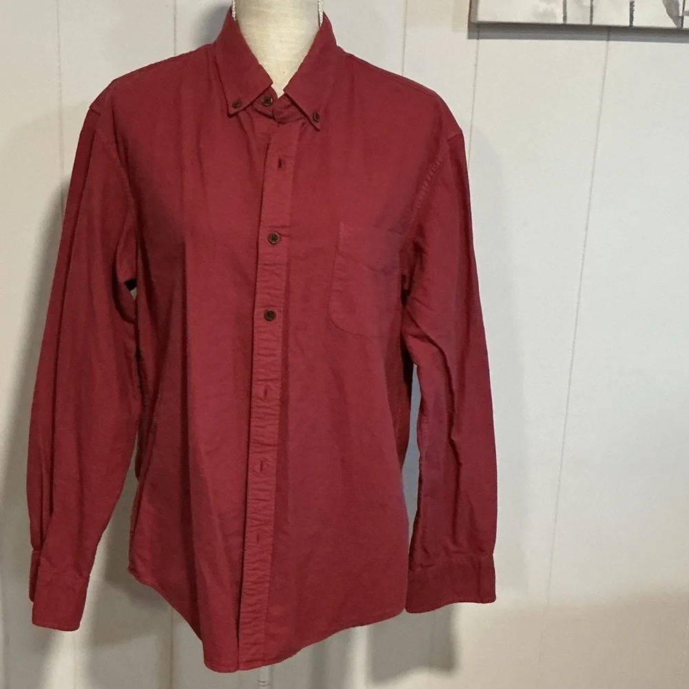 J. Crew Men's Casual Red Button-Down Shirt